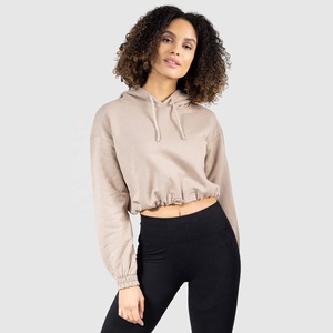 Haut à capuche oversize à manches régulières à épaules tombantes de couleur unie de haute qualité tendance personnalisé brodé pour femmes pour l'hiver - Product Image 5