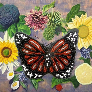 Salvamantel Ovalado de 15 Pulgadas Hecho a Mano con Cuentas, Técnica de Jacquard de Algodón Bordado, Antideslizante, Lavable y Ecológico para el Hogar - Product Image 1