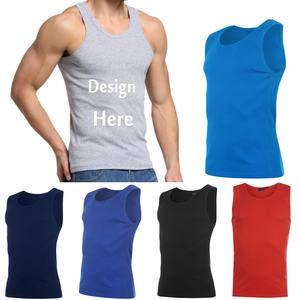 Super <b>Men</b> High Quality 100% Cotton Workout Stringer Casual Fitness Gym <b>Tank</b> <b>Top</b> <b>White</b> Black Print Breathable Bodybuilding - Product Image 4