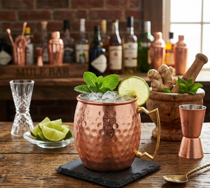 Vaso Moderno para Moscow Mule de Cobre Martillado, Tapa Hermética, Aislamiento al Vacío Elegante, Apto para Alimentos, Regalo para Fiestas de Cócteles - Product Image 5
