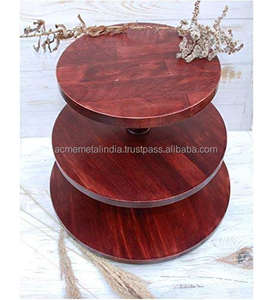 แท่นวางเค้กไม้3ชั้นมีสไตล์มีดีไซน์ทันสมัยเหมาะสำหรับใช้ในบ้านในโรงแรมและในร้านอาหาร - Product Image 5