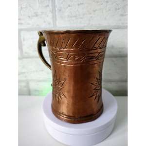 Taza de Jugo de Cobre Antiguo con Diseño de Girasol, Tazas Vintage para Decoración de Fiestas y Eventos - Product Image 4