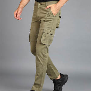 Pantalones cargo de forro polar para hombre, estilo fitness, lavados, al mejor precio, con diseño de logotipo y color personalizados. - Product Image 3
