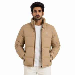 Chaqueta de Invierno Acolchada para Hombre, Personalizada al por Mayor, con Cuello Alto, Estilo Urbano, Cierre Frontal con Cremallera, Proveedor de Fábrica OEM ODM, EE. UU. - Product Image 3