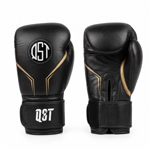 Guantes de Boxeo de Cuero Vacuno Profesionales con Logotipo Personalizado, Guantes de Entrenamiento de Artes Marciales Transpirables, Correa de Muñeca Ajustable, para Gimnasio y Combate - Product Image 1