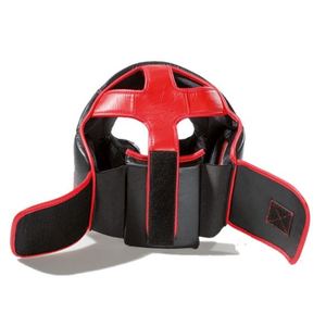 Casque de boxe Five B en cuir noir et rouge, protection de la tête, casque de sport unisexe pour adultes, fermeture à boucle - Product Image 3