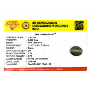 4.6 Carat Certified Natural Catseye Loose Gemstone for Fine Jewelry - Product Image 4