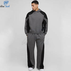 Conjunto Deportivo Informal para Hombre, Sudadera con Capucha y Pantalones, Diseño Color Block, Ropa Deportiva para Uso Diario, Servicios OEM - Product Image 4