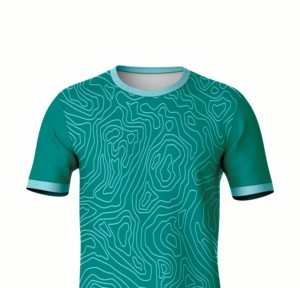 T-shirt de sublimation haut de gamme pour homme, 100 % polyester jersey, respirant, motif abstrait moderne, coupe confortable pour un usage quotidien décontracté - Product Image 4