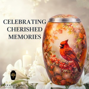 Red <b>Cardinal</b> Bird Cremation Urn for Human Ashes Memorial Adult Funeral Urn 10 inches - Product Image 4