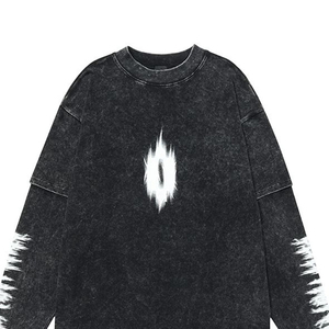 เสื้อยืดแขนยาวสองชั้นแบบลำลองสไตล์วินเทจสำหรับผู้ชาย ผลิตตามสั่ง - Product Image 6