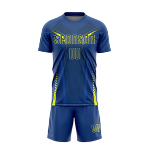 ชุดฟุตบอลทีมแบบกำหนดเอง เสื้อและกางเกงขาสั้น ผู้ผลิตเสื้อผ้า OEM ชุดฝึกซ้อมฟุตบอล ชุดทีมฟุตบอล - Product Image 3