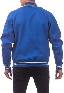 Blouson universitaire de luxe en laine pour homme, avec patch de baseball brodé, design personnalisable, en cuir et fourrure, long et fin - Product Image 2