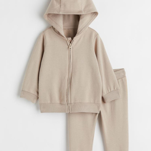 Conjuntos Deportivos Ligeros y Transpirables para Niños al por Mayor 2026, con Dos Bolsillos, Mangas Largas, Ropa Casual de Algodón para Bebés y Niños Pequeños - Product Image 1