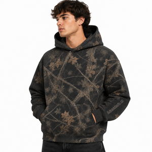 Sudadera con Capucha Estampada Personalizada con Diseño de Camuflaje | Sudadera con Capucha Gruesa y Resistente |   Sudadera con Capucha de Felpa de Algodón Estilo Urbano |   Fabricante de Ropa al por Mayor - Product Image 4