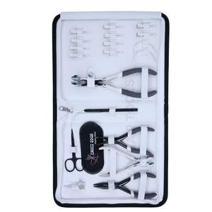 Kit de herramientas para extensiones de cabello directo de fábrica con pinzas para extensiones de cabello con cinta adhesiva, pinzas para microperlas, removedor de crimpadores, accesorios de gancho de bucle. - Product Image 1