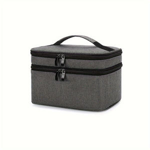 Professional Cosmetic Travel Case Functional Double Layer Pouch with Large Capacity for Toiletries and <b>Accessories</b> - Product Image 1