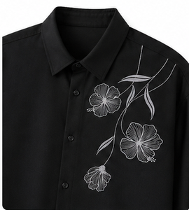 เสื้อเชิ้ตแขนสั้นผู้ชายแบบลำลอง ปกคอพับ เสื้อเชิ้ตฤดูร้อน - Product Image 1