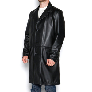 Top Quality Premium Quality Elegant Style Clean Cuts Beautiful Texture Warm <b>Winter</b> Wear Mens Long <b>Leather</b> <b>Jacket</b> - Product Image 6