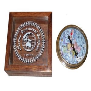 Nouveau Portable voyage randonnée en plein air classique en laiton lumineux boussole Camping montre de poche Style boussole à vendre Design Antique - Product Image 1