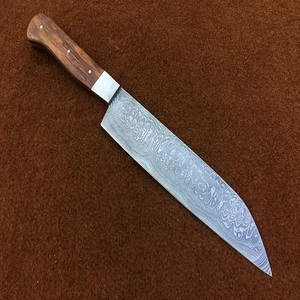 Handmade Damascus Chef Knife Professional <b>Kitchen</b> Cooking Knife Wooden Handle Culinary Blade custom logo/private <b>label</b> Wholesale - Product Image 3