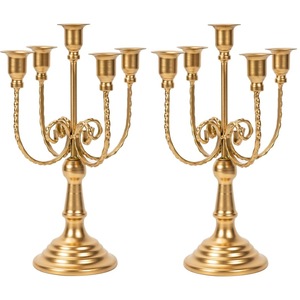 Newest Arrival Brass <b>Candelabra</b> 5 Arm Candle Holder Home Decoration Durable Metal Candle Stand - Product Image 1