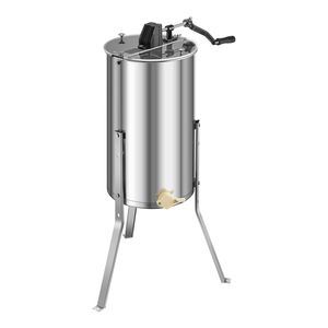 Smielatore Manuale a 2 Telai con Coperchio Trasparente, Tamburo in Acciaio Inossidabile, Altezza Regolabile, per Aziende Agricole - Product Image 1