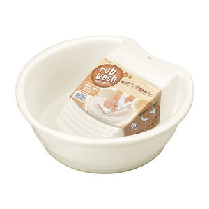 Inomata <b>White</b> <b>Laundry</b> Scrubboard <b>Basket</b> - Product Image 1