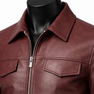Genuine Sheep Skin <b>Men</b> Leather Jacket <b>Men</b> Slim Fit Regular <b>Coat</b> Custom Waterproof Eco-Friendly Breathable Windproof - Product Image 4