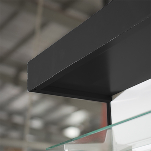 US-Standard High-Capacity <b>Wall</b> <b>Display</b> Unit | Metal Panel & Glass Shelves | ADONG Factory - Product Image 5