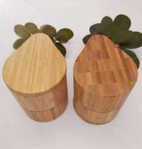 Bamboo Salt Box with Spoon Spice and <b>Seasonings</b> Storage Container with Swivel Magnetic Lid Square <b>Condiment</b> Salt Jar Durable - Product Image 3