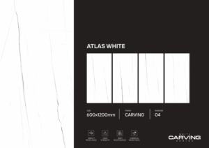 Carreaux de porcelaine sculptés de luxe, format 600x1200, grands carreaux pour sol et mur, pour salon, cuisine, salle de bain et intérieur commercial - Product Image 6