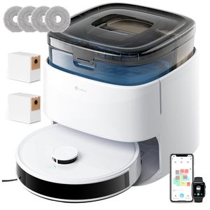 Robot Vacuum and <b>Mop</b> with 12000Pa Laser Navigation Dual <b>Rotating</b> <b>Mops</b> - Product Image 1