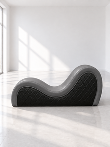 Canapé Exotique Gris Émeraude – Canapé Moderne pour Chambre à Coucher, Hôtel – Fabricant de Tissus Personnalisés – Canapé Lune de Miel 21+ Tantra - Product Image 1