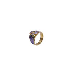 Bague pour femme en argent sterling 925 plaqué or, avec pierres précieuses labradorite, émeraude et topaze blanche, idéale pour les mariages - Product Image 1