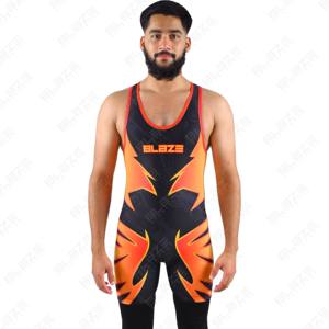 Combinaisons de lutte pour hommes, vêtements de sport, combinaison de lutte pour hommes, uniforme de lutte, vêtements de sport de marque personnalisée, polyester spandex, impression personnalisée - Product Image 3