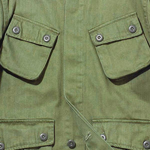 Men's 100% Cotton Vintage Multi Pocket Safari <b>Jacket</b> Casual <b>Worker</b> Streetwear Button Decor Autumn Canvas OEM Service Breathable - Product Image 6