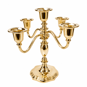 Elegant 3-Arm Metal Candelabra <b>Silver</b> Candle Holder Tall Vintage Wedding Centerpiece Tabletop Antique Style <b>Candlestick</b> Stand - Product Image 3