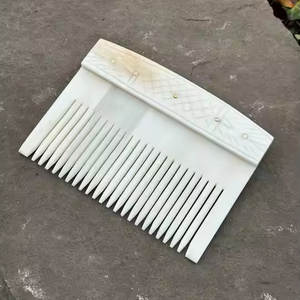 Peine para el cabello de hueso de búfalo vikingo hecho a mano de la mejor calidad, con estilo floral tallado, de ágata india, de hueso natural, para masaje capilar, peine común - Product Image 1