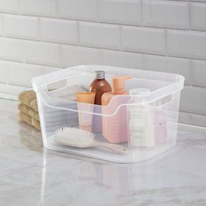 Confezione da 6 contenitori grandi in plastica trasparente con apertura frontale per un facile accesso e stoccaggio - Product Image 4