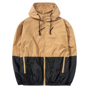 Nouveaux styles, logo personnalisé, vestes pour hommes, manches longues, à capuche, 100% polyester, fermeture éclair intégrale, veste coupe-vent pour hommes, pour l'extérieur - Product Image 1