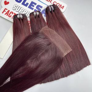 Hot Bundle Deals Cierre de encaje transparente Raw 2x6 Virgin Vietnamese Human Hair Bone Straight Bundle Precio de proveedores al por mayor - Product Image 1