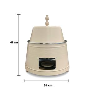 Réchaud alimentaire rond minimaliste en acier inoxydable avec finition mate pour fêtes à domicile modernes et restaurants de prestige - Product Image 6