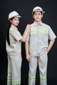 ชุดยูนิฟอร์มทำงานแบบมองเห็นได้ชัดเจนสำหรับผู้ชาย แขนยาว |   ผ้า TC ทนทาน สวมใส่สบาย ป้องกันการฉีกขาด |   แบรนด์ FMF - Product Image 3