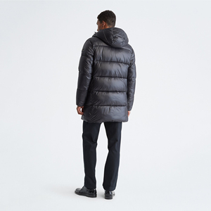 Solid International <b>Men's</b> Stylish <b>Longline</b> Winter Parka Premium Quality Quilted Padded 70% Reversible Eco-Friendly <b>Puffer</b> Jacket - Product Image 3