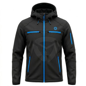 Veste d'hiver softshell premium pour homme, couche extérieure extensible et résistante avec poches sécurisées pour les activités de plein air - Product Image 2