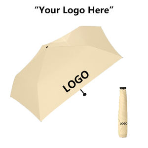 Nuevo Paraguas Portátil Compacto Ultraligero de Cinco Varillas para Mujer, Protección Solar UV, Cinco Plumas de Color Sólido para la Lluvia - Product Image 3