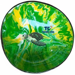 Cuencos de Coco Pulidos con Diseño de Tortuga Marina, de Alta Gama, Ecológicos, Fabricados en Vietnam, Diseño Personalizado, Alta Calidad - Product Image 1