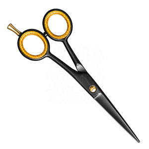 Tijeras de Peluquería Negras para Diestros, Rectas, para Salón de Belleza, Tijeras de Corte para Estilizar el Cabello - Product Image 1