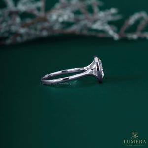 Anillo Solitario de Lujo con Corte Brillante, Chapado en Oro Blanco de 18K, con Diamante Cultivado en Laboratorio con Certificación IGI, Anillo de Compromiso para Mujer, Anillo de Boda - Product Image 5